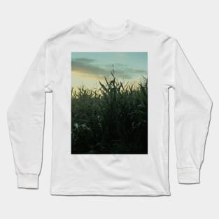 Scary Maize Field In France Long Sleeve T-Shirt